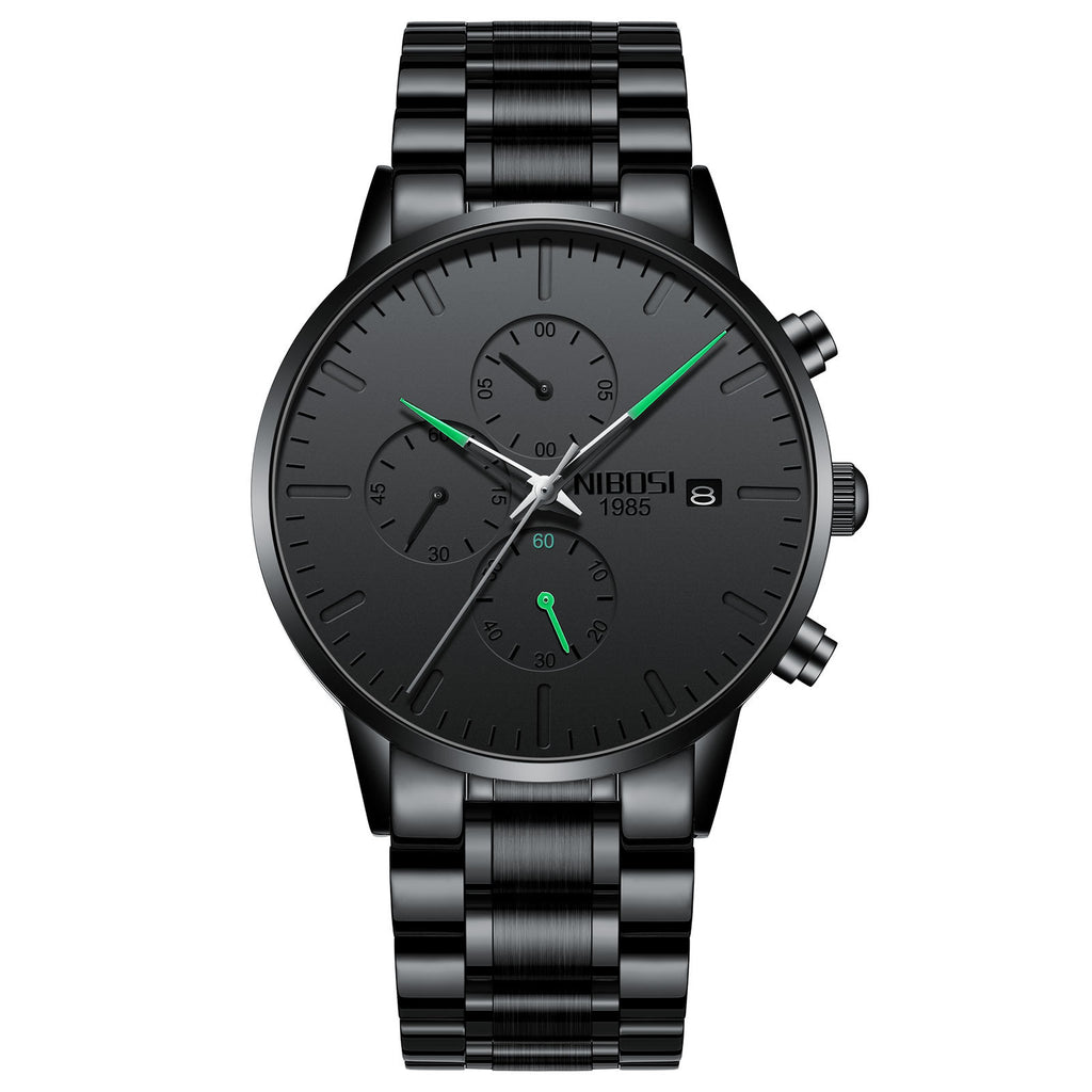 Montre Quartz Multifonctionnelle Homme Anti-Lumineuse