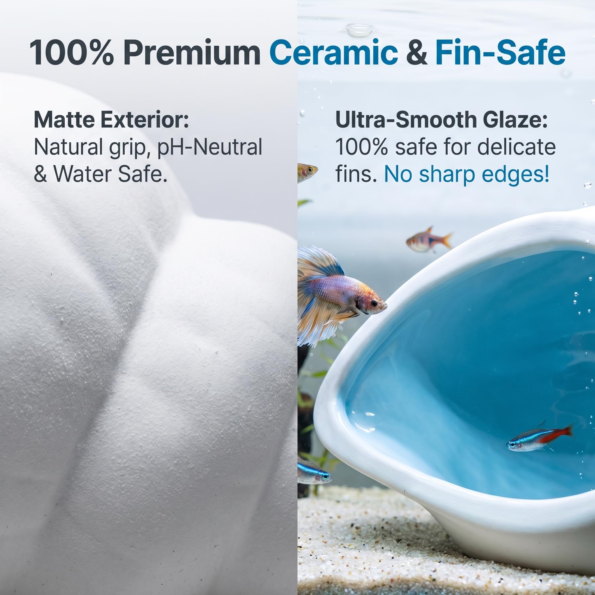 Cave d'aquarium en céramique pour Betta Fish Tank Decor