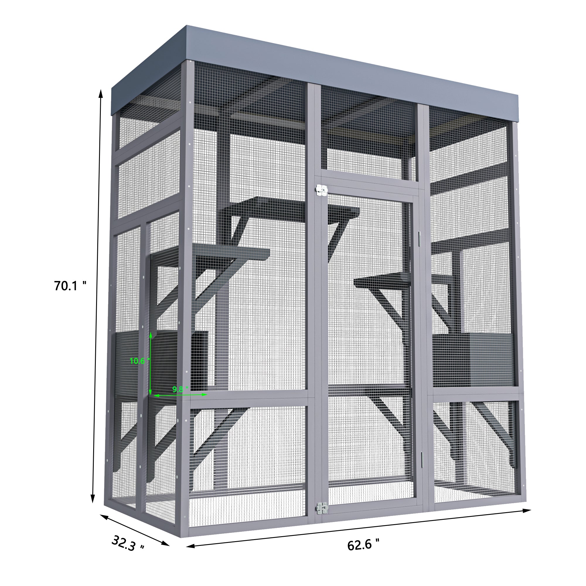 Catio en bois de 62.6" pour chats