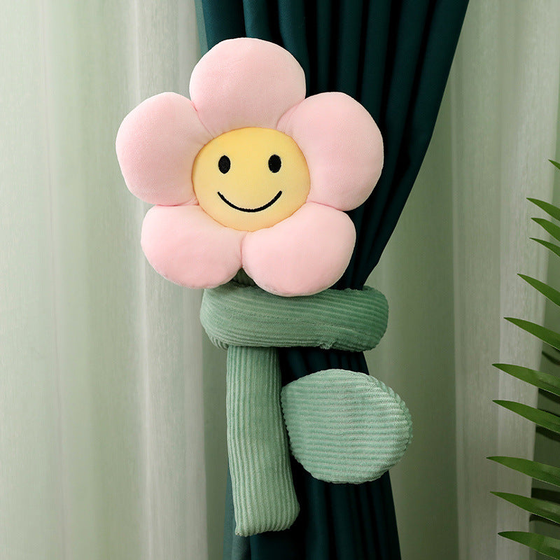 Poupée Cute Cartoon Sunflower Rideau Buckle Plush