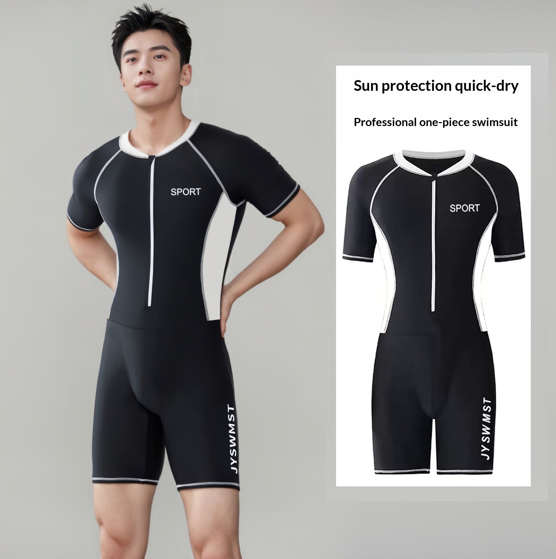 Maillot de bain de protection solaire monopiéce pour hommes