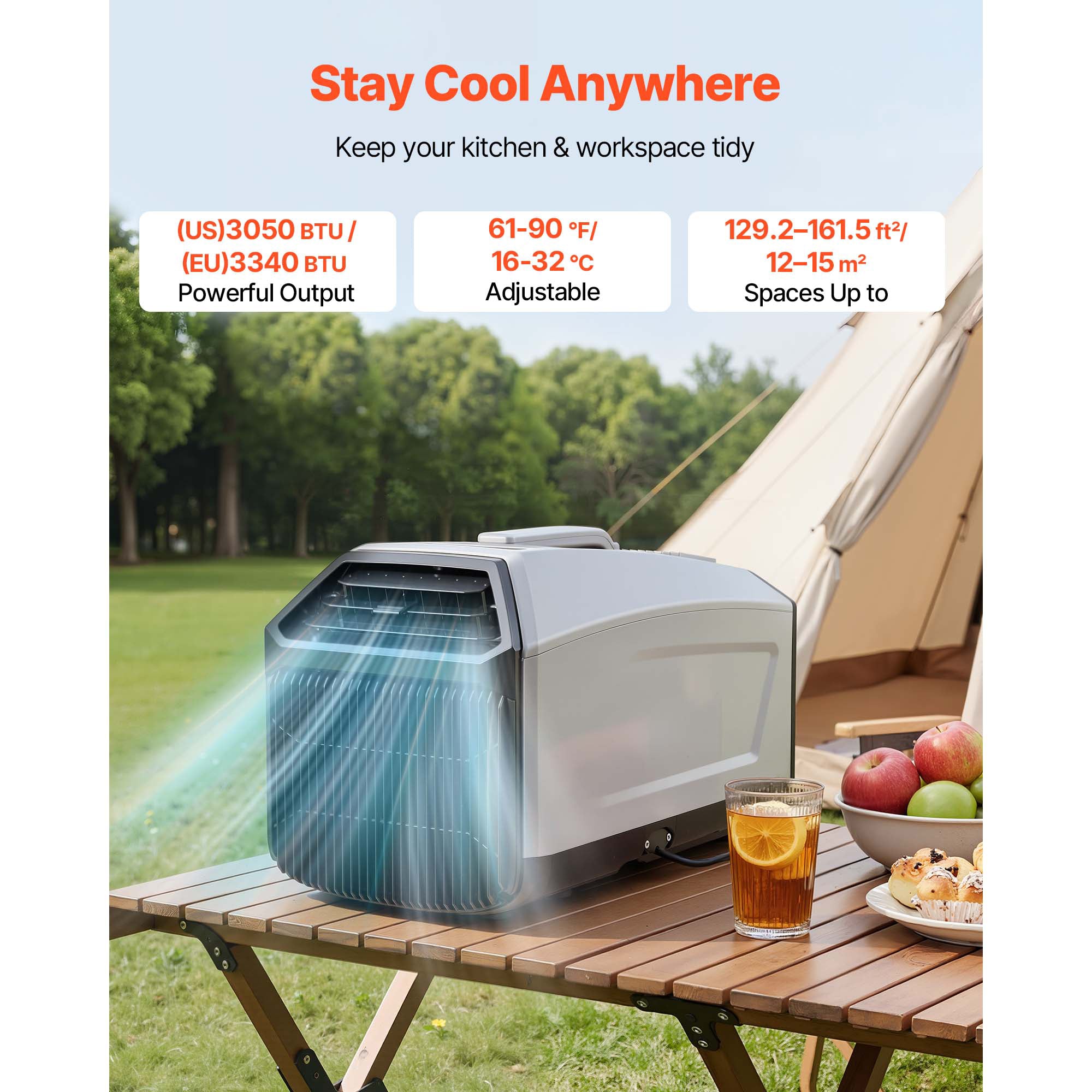 Climatiseur de camping portable 3050 BTU