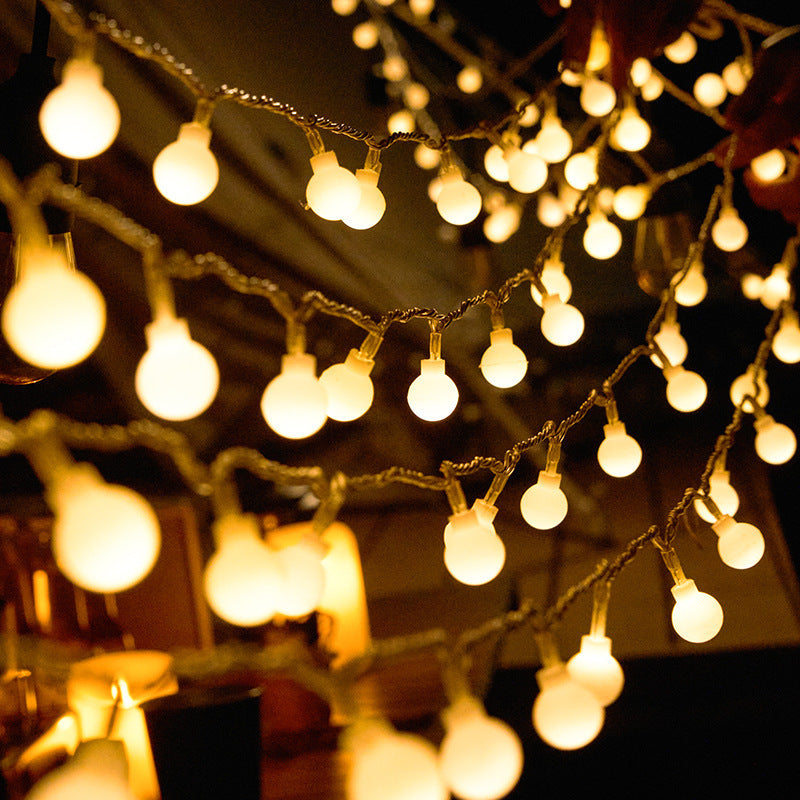 Lampes à cordes à LED alimentées par le solaire - Lampes Bubble Globe imperméables pour décoration extérieure