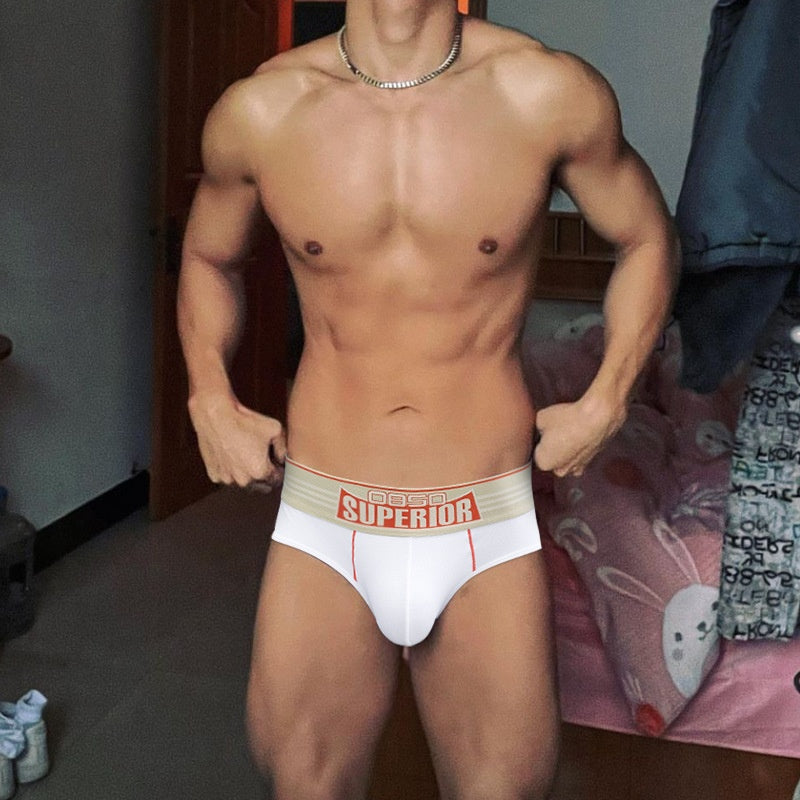 Sous-vêtements pour hommes Sexy Low Waist Coton Sports Fitness Anti-wear Slips pour jambes