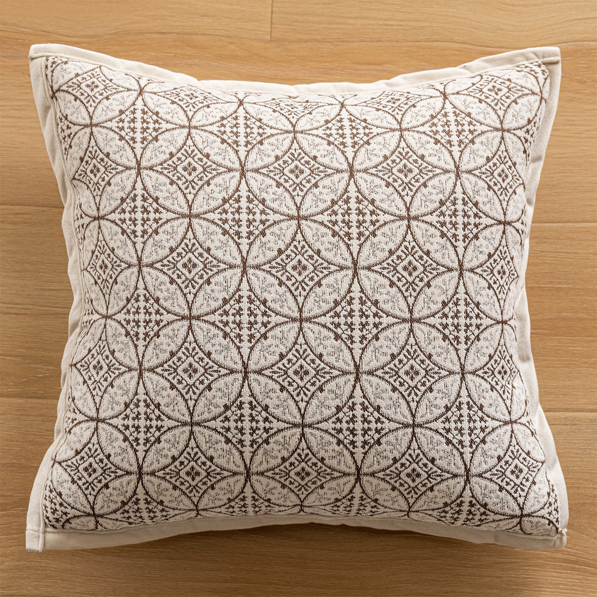 Revêtement de coussin de canapé sophisticé retro à style crémeux