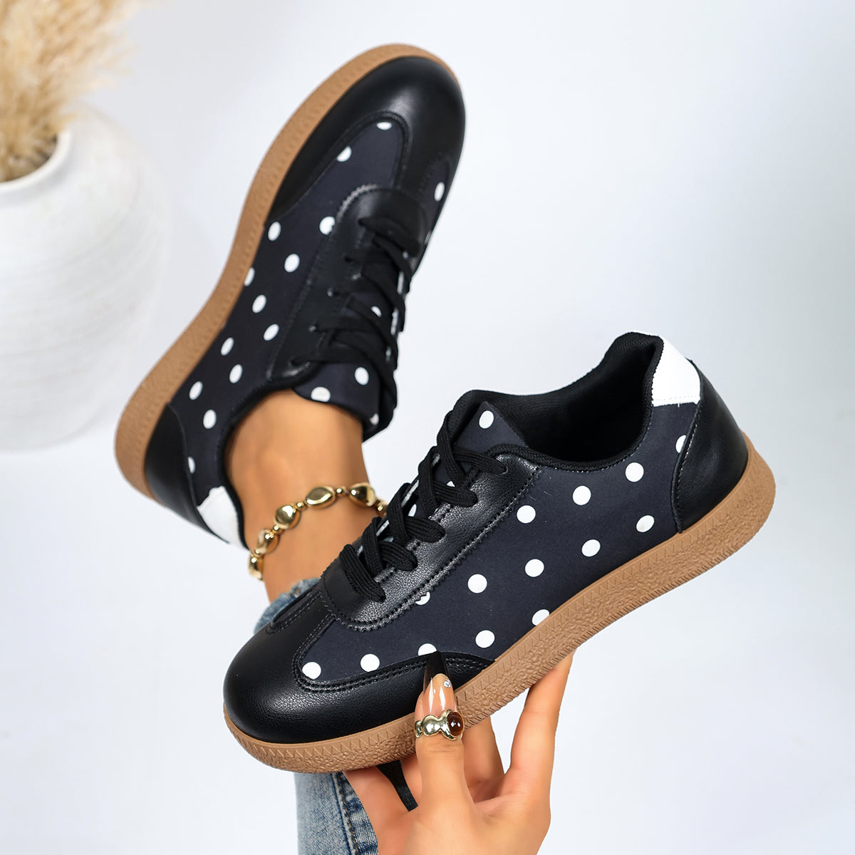 Arrivée Plateforme papa Chaussures Femmes Bloc de couleur Casual Sport Sneakers Mode Versatile Rétr