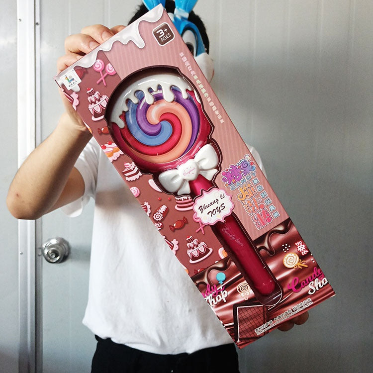 Cadeau en boîte de fille Lollipop Light-up baguette magique
