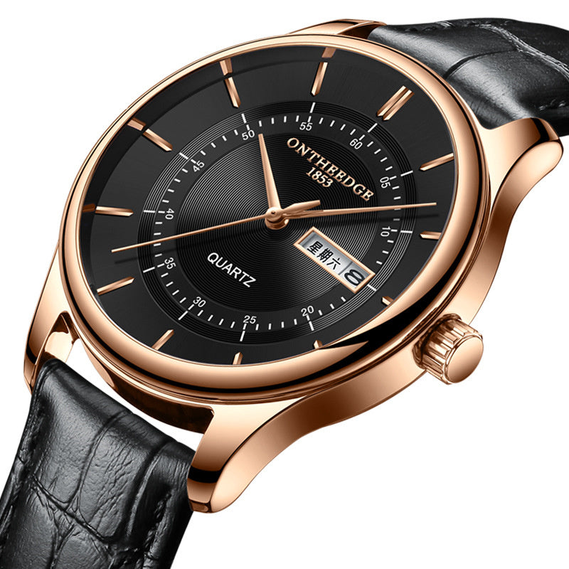 Round Waterproof Quartz Watch