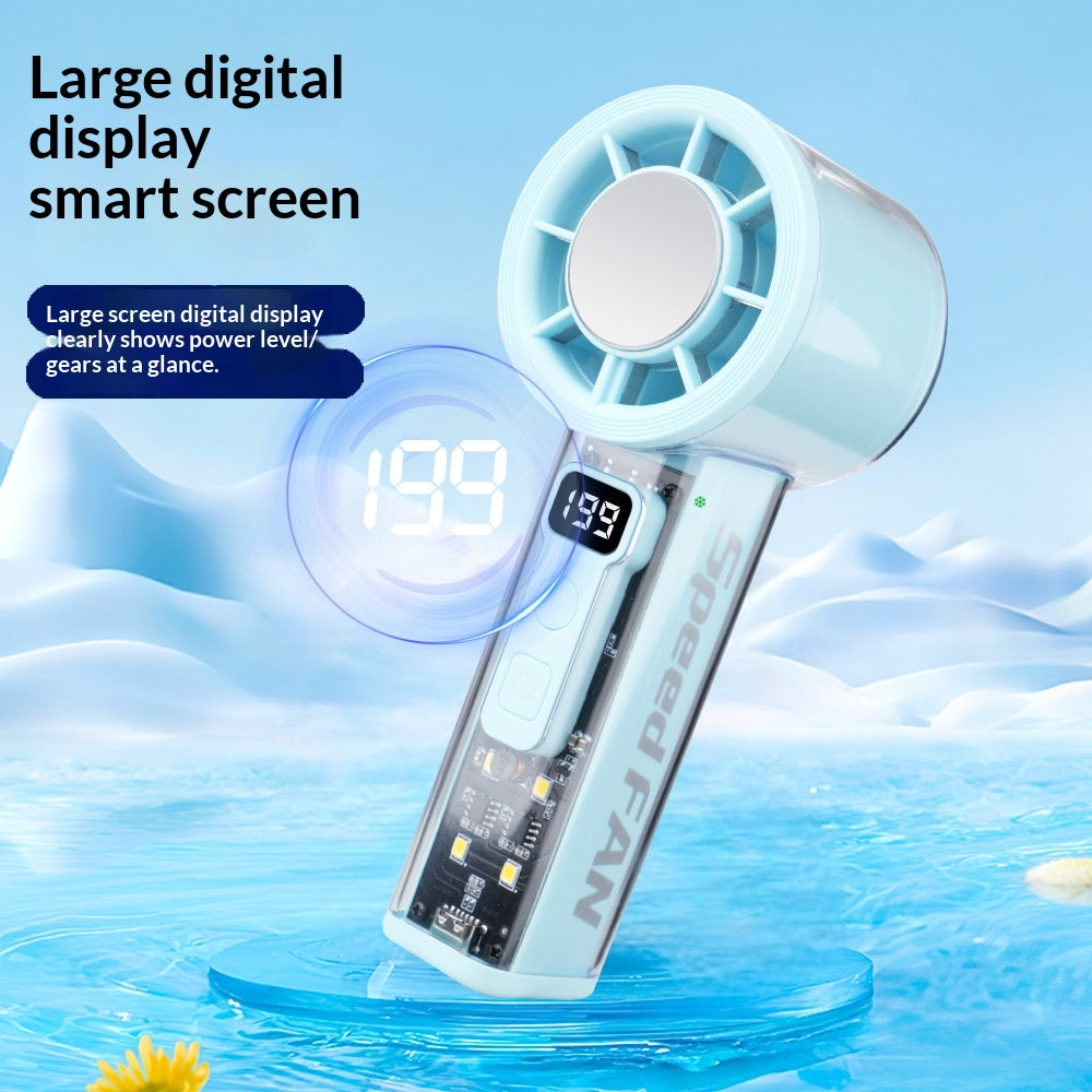 Mini ventilateur portatif haute vitesse avec affichage numérique de refroidissement à glace portable pour l'extérieur et des