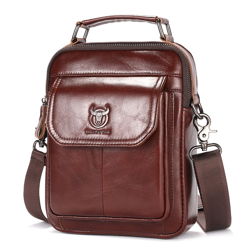 Homme Vintage Premier-Layer Cowhide EpauleCrossbody Bag