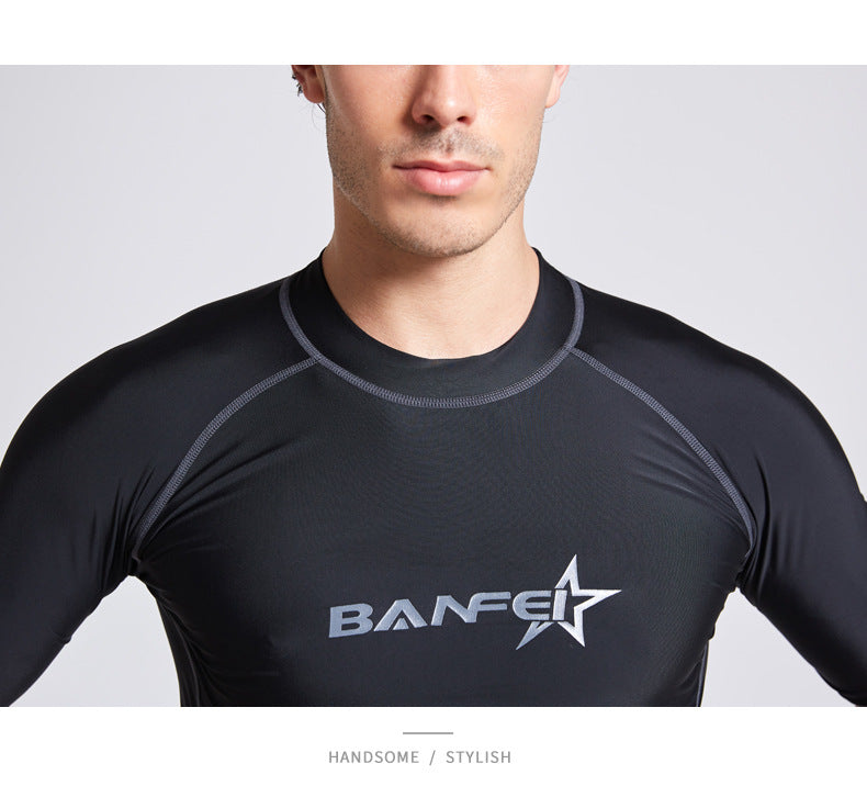 Maillot de bain à moitié manches à séchage rapide Snorkeling Surf Maillot de bain