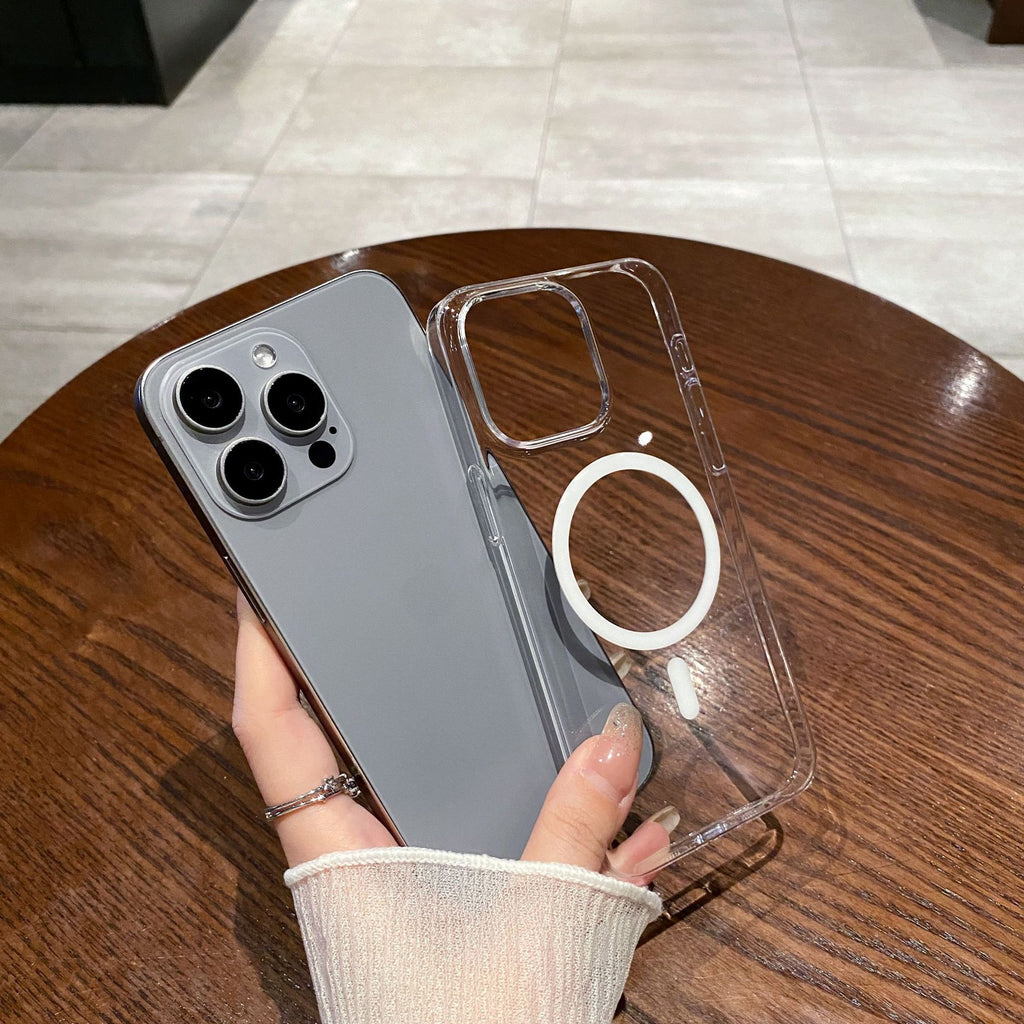 Cas de téléphone transparent non jaune ultra mince