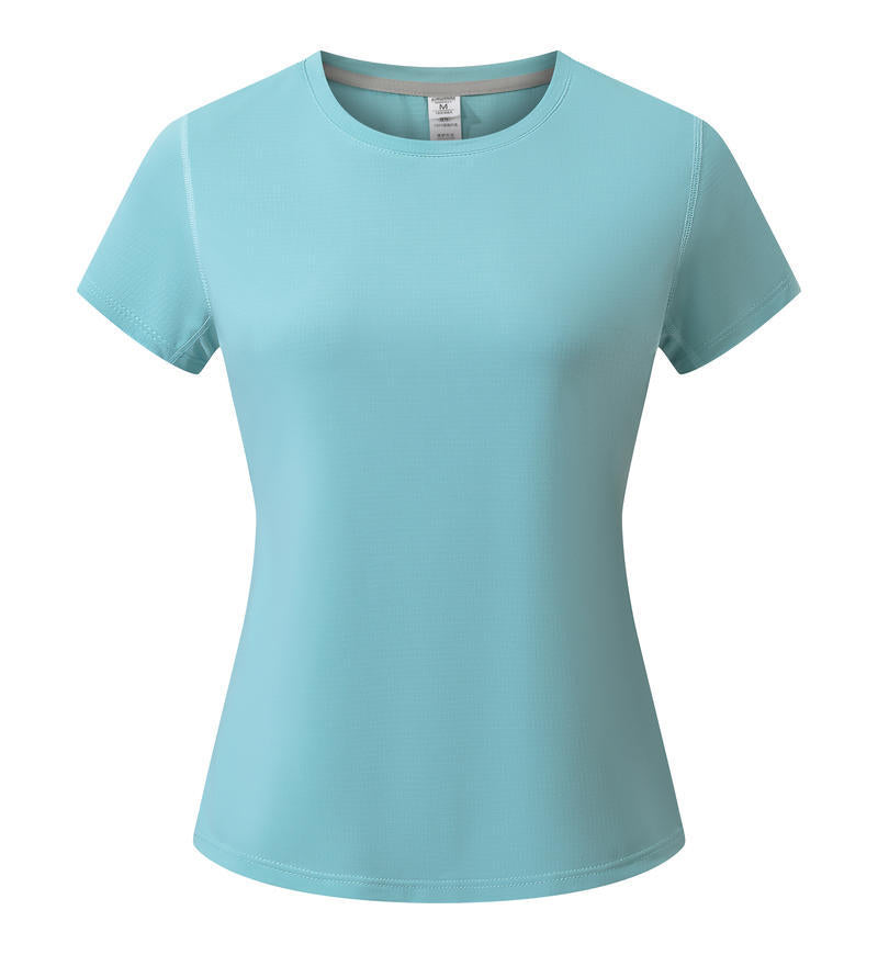 T-shirt cou rond à séchage rapide Été Manches courtes Uniforme de travail