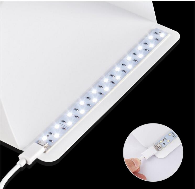 Mini LED pliant studio lumière douce photo lampe petite boîte photo portable