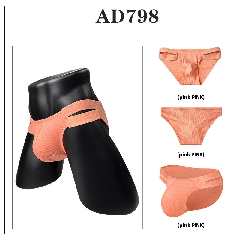 Sexy Side Slips Double Ceinture Style National Homme Empossed Pattern High Slit Sports Low Wa