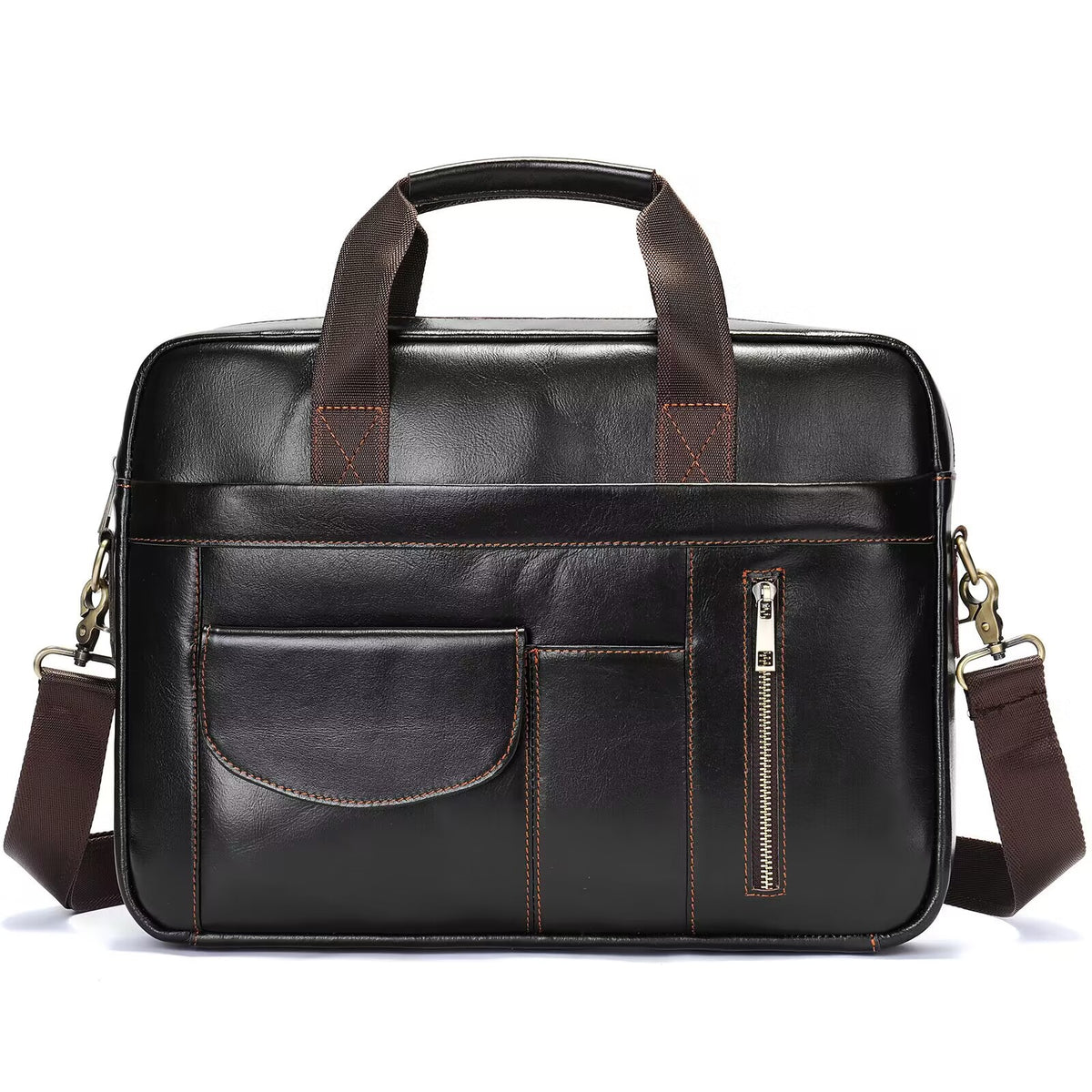 Porte-monnaie en cuir pour hommes Sac pour hommes de première couche Portable