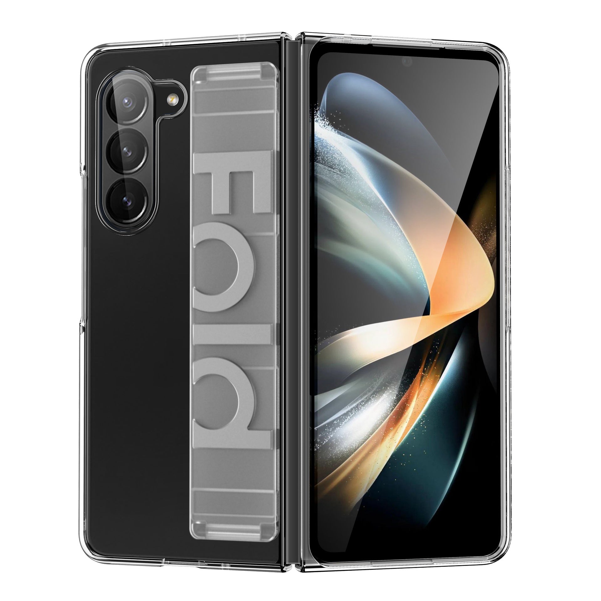 Coque de téléphone Bracelet élastique Flip intégré Écran pliable Protection anti-retour