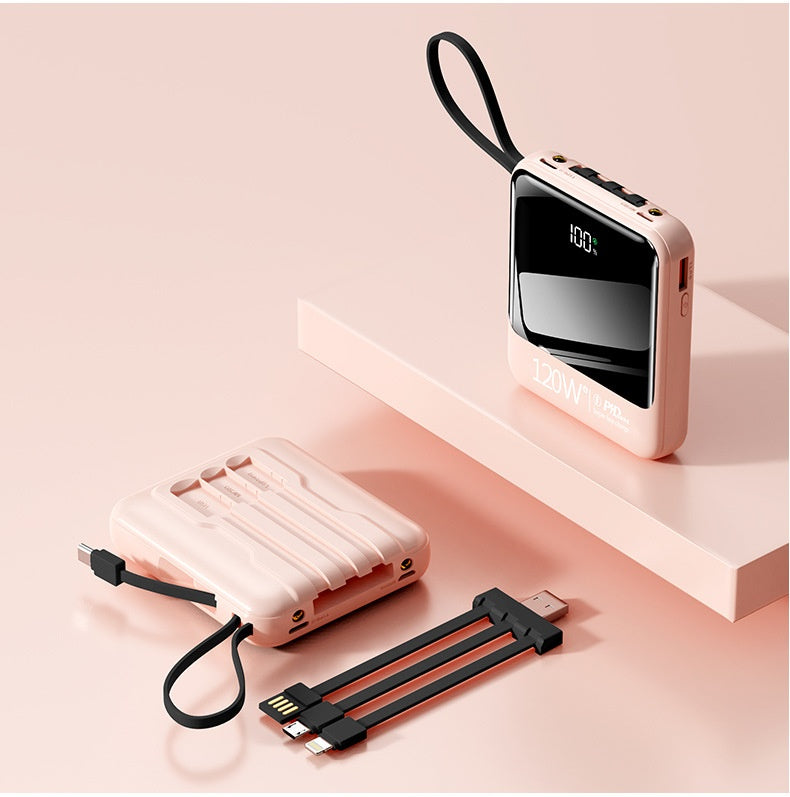 Power Bank Mini Compact Portable Mirror Chargement rapide Alimentation mobile de grande capacité