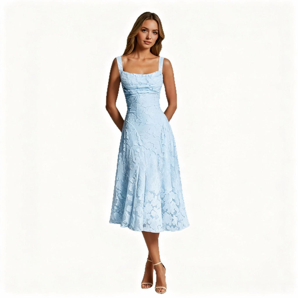 Robe de cocktail spaghetti-strap