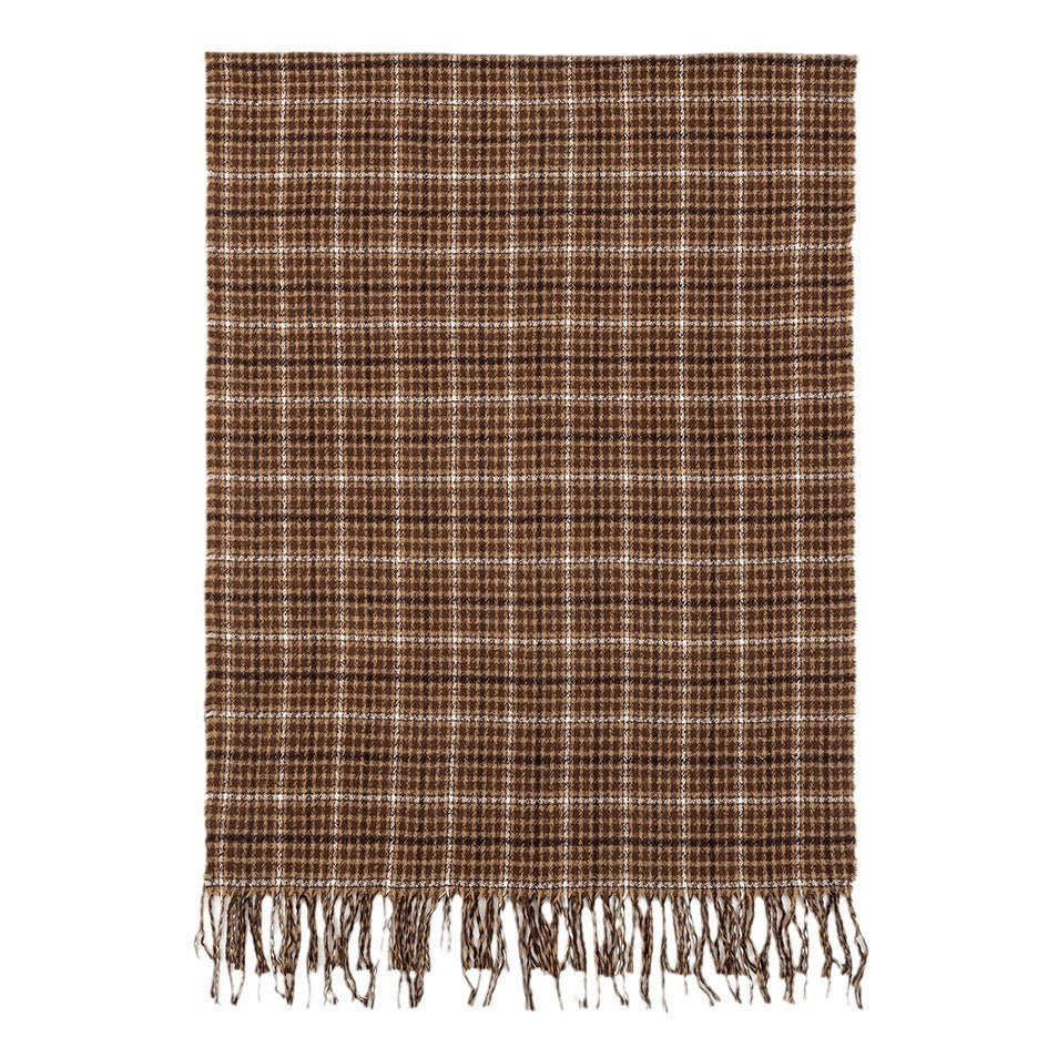 Écharpe de cashmere de Plaid Tassel pour hommes et femmes