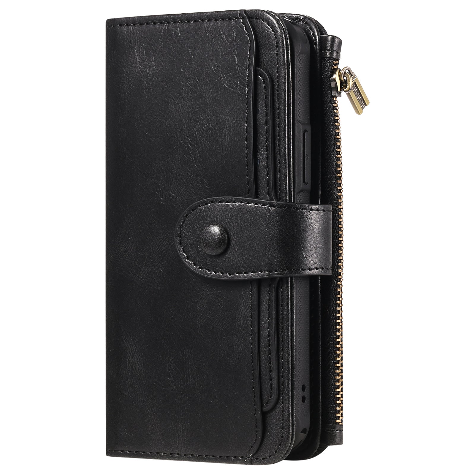 Applicable à 16 Mobile Phone Leather Case Retro Multi-fonction Card Wallet Split magnétique