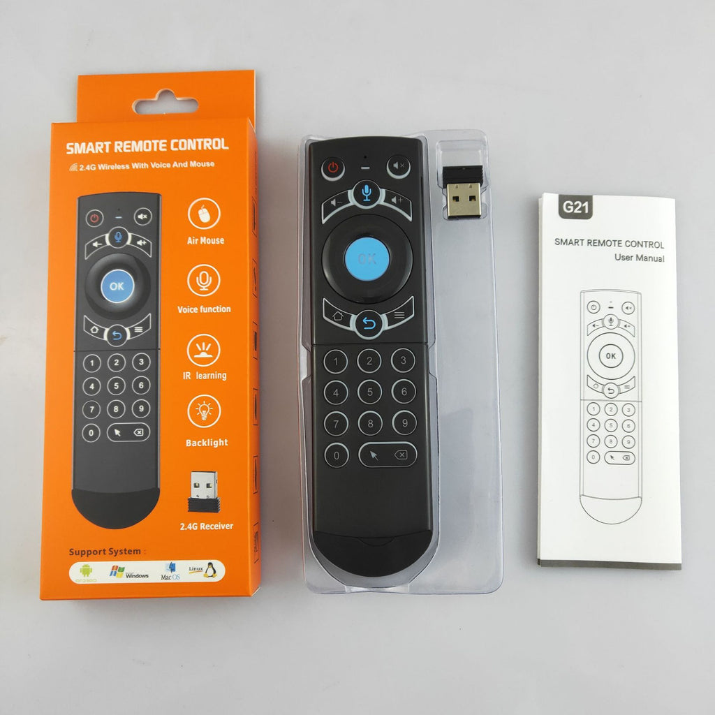 Google Intelligent Voice TV Set-top Box Universal Remote Control Wireless Mouse and Keyboa
