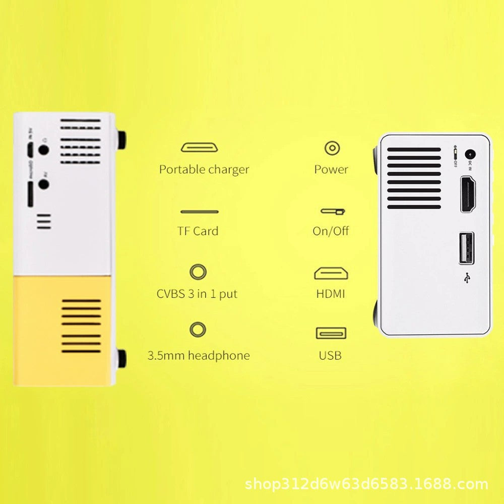 Projecteur mini-portable usine de projection Yg300 Petite Machine Jaune HD Accueil Recommander Pr