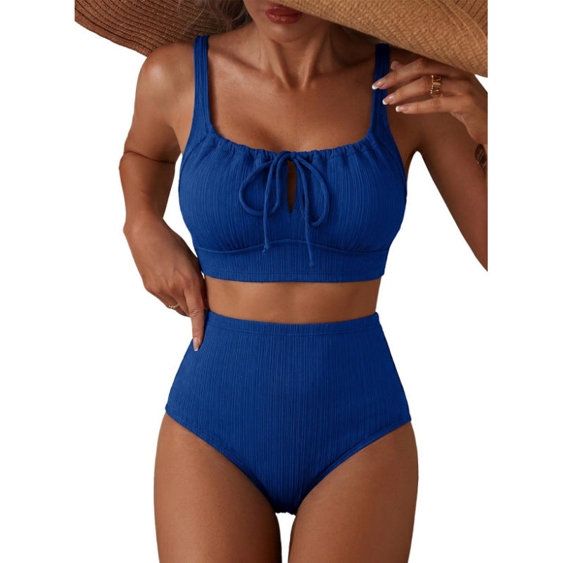 Ensemble de maillots de bain Hollow-out taille haute