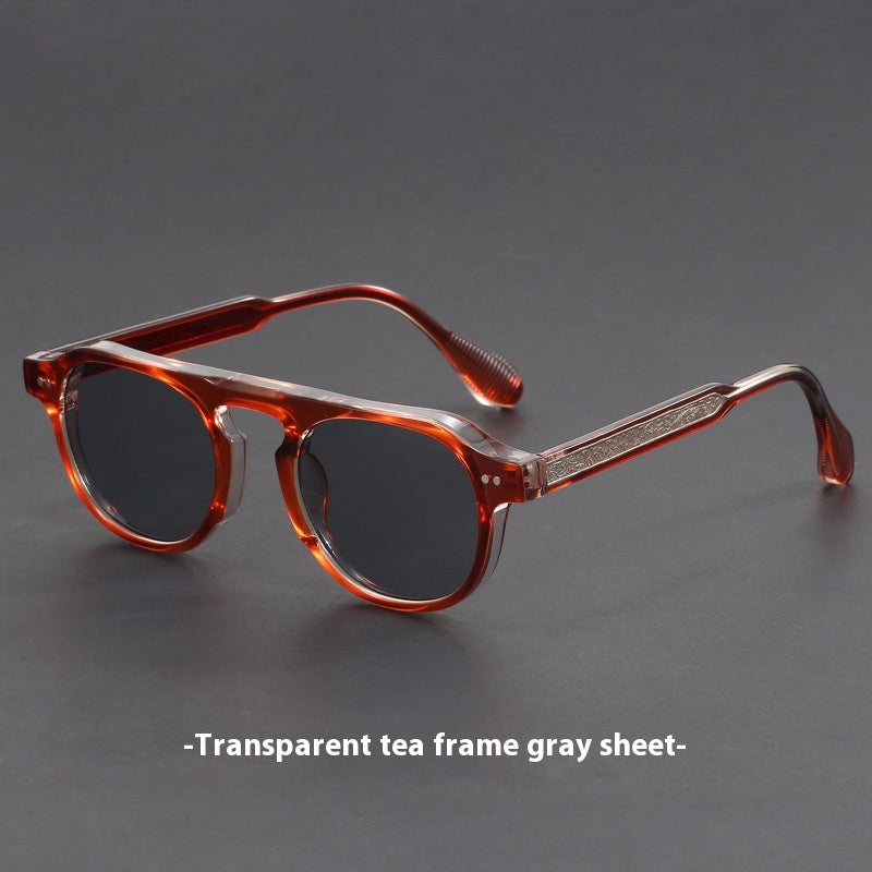 Polarized Vintage avec de grandes jantes UV Protection TR Lunettes de soleil
