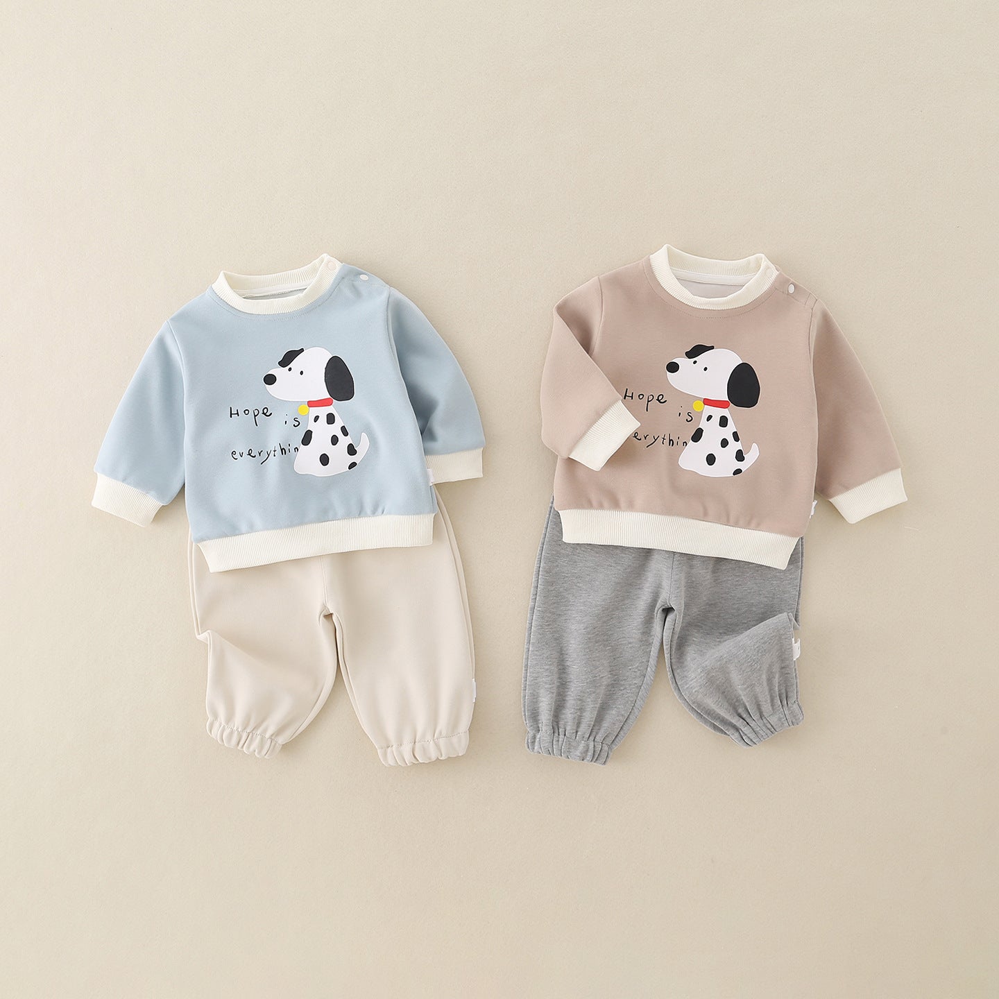 Bébé garçon Early Autumn Peeling Skin Puppy Outerwear Ensemble de printemps