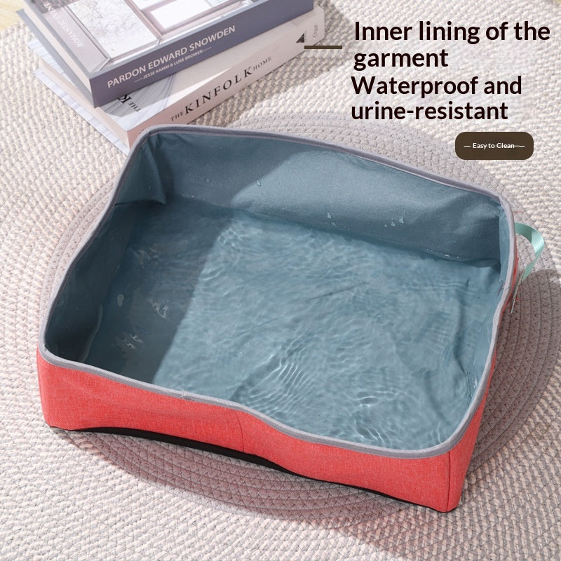 Boîte à litière pliable pour chat Oxford