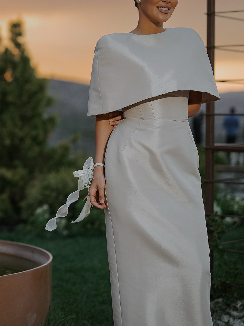 Set de robe Satiné Cape Top &Fitted Maxi