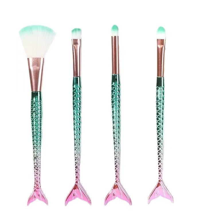 Brosse de maquillage des yeux pour sirène graduée 4 pièces Portable