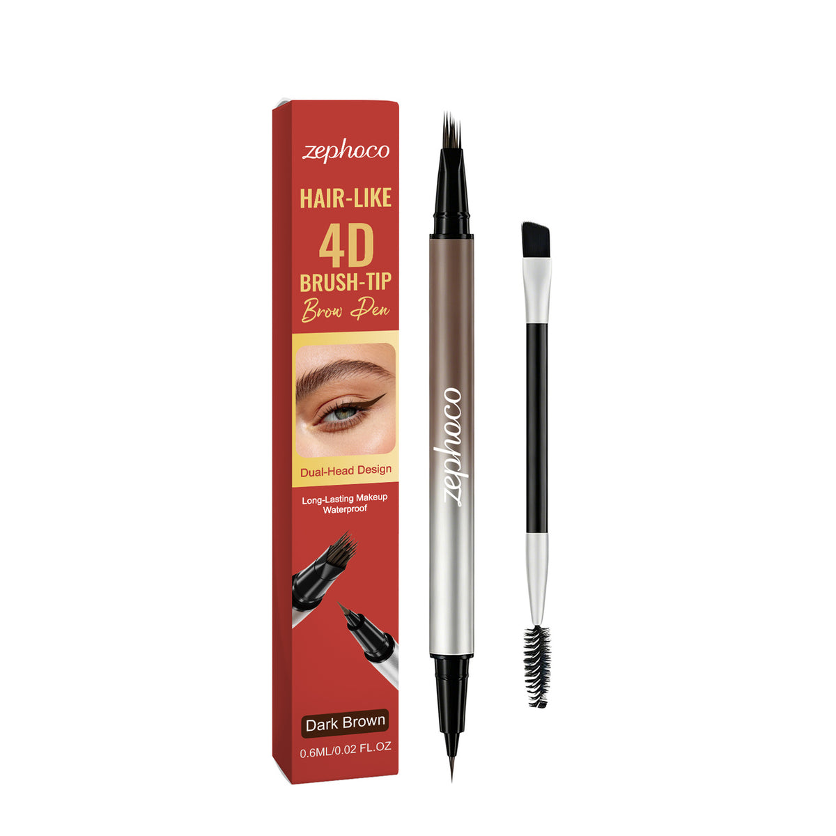 Double-headed waterproof eyebrow pencil