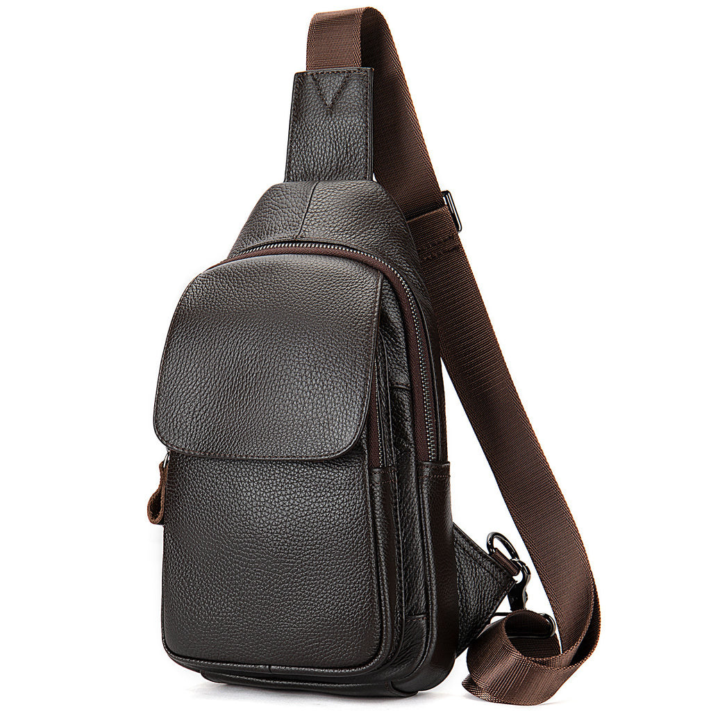 Sac de poitrine en cuir pour hommes