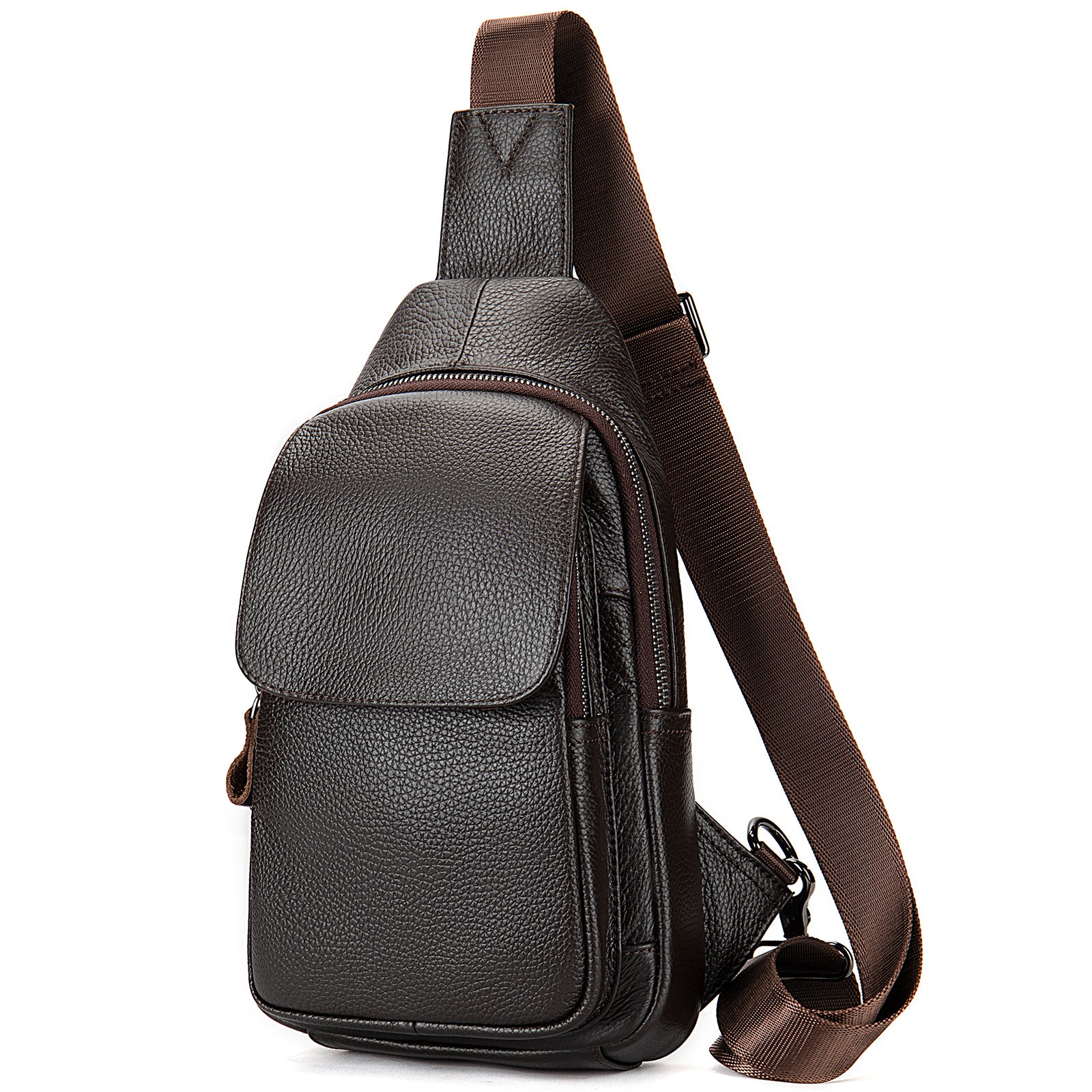 Sac de poitrine en cuir pour hommes