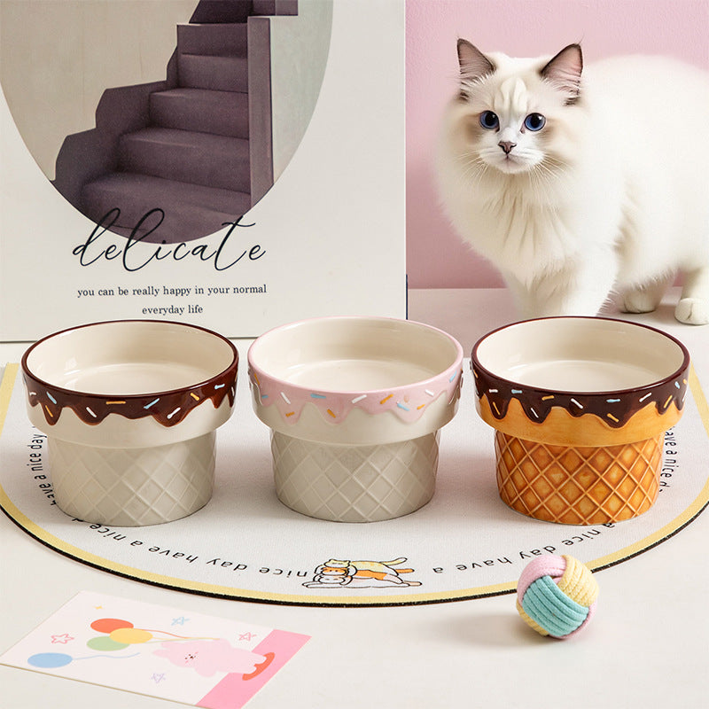 Creative Ice Cream Themed Pet Bowl