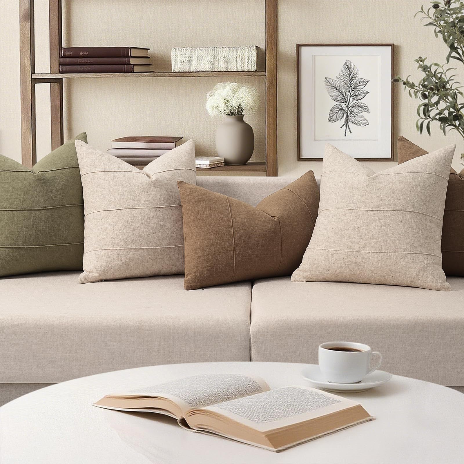 Revêtement décoratif en coton-liné à rayures de couleur unie