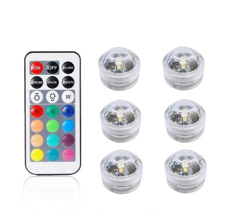 Télécommande lumière plongée 3CM diamant torsion couleur rouge vert bleu blanc chaud blanc w