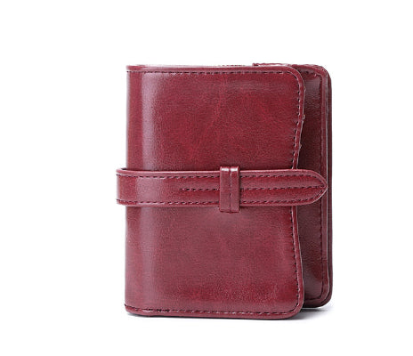 Porte-monnaie femme courte rétro étudiant pièce de la mode de la Purse tout-match Wallet Card Clamp