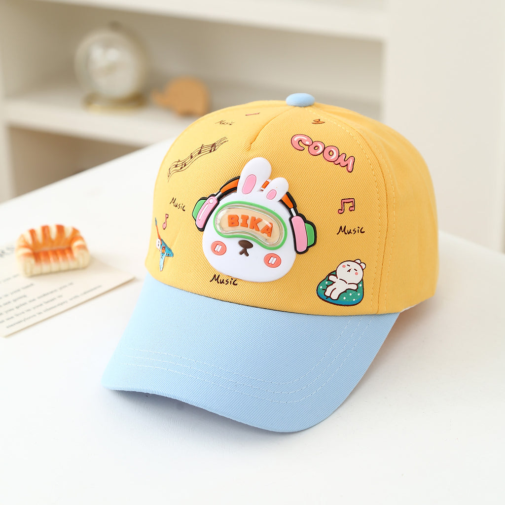 Musique de dessin animé pour enfants Rabbit Super mignon imprimé et coloré Casquette de baseball pour bébés