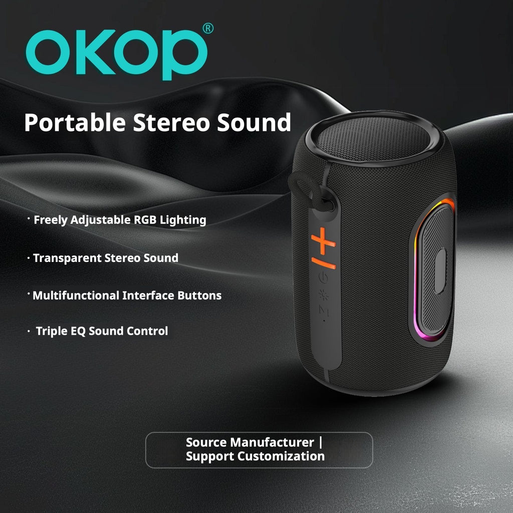 KP-592 Haut-parleur Bluetooth sans fil sans fil Portable Outdoor RGB Subwoofer Home Desktop