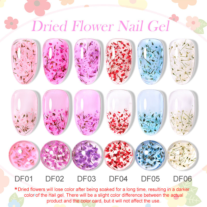 Gel de fleur séché aux ongles