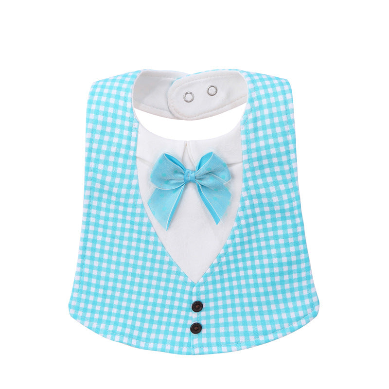 Bébé réglable en trois dimensions Bow Tie quatre couches Serviette étanche Salive