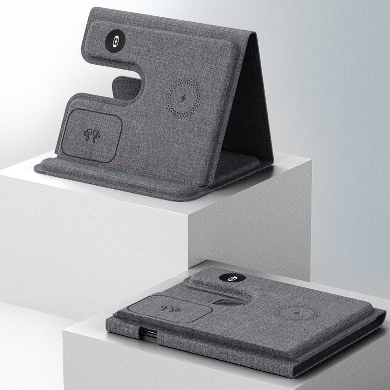 15W Foldable Leather Wireless Charger for iPhone