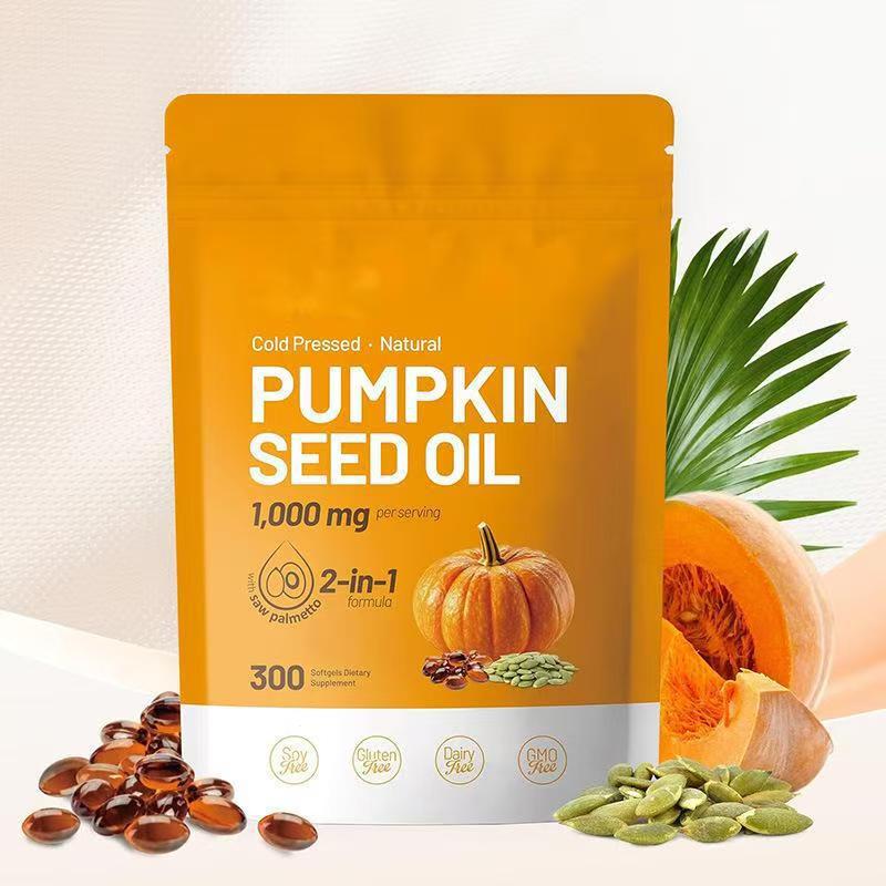300 Orange Pumpkin Seed Oil Softgel Capsules