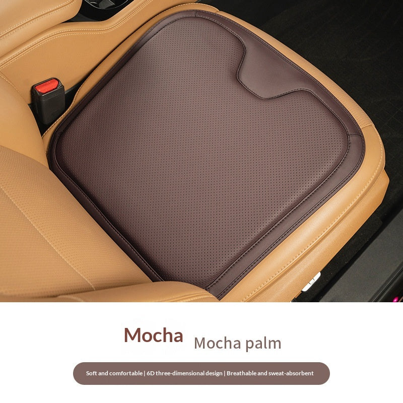 Coussin de siège auto en cuir de Napa en une seule pièce