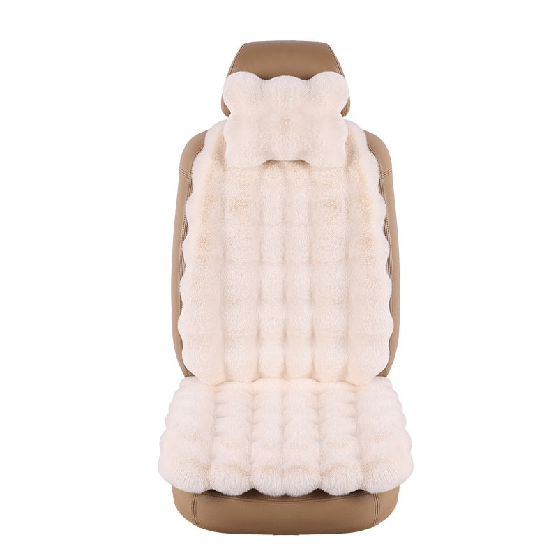 Coussin de voiture d'hiver en velours bulle Épaisseur chaud en peluche chaud Coussins de siège universel chaud Co