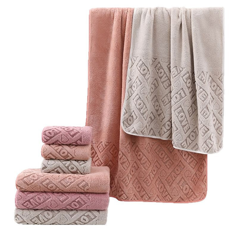 L'ensemble de serviettes de bain Jacquard Coral est plus absorbant et ultra doux pour le séchage Hai