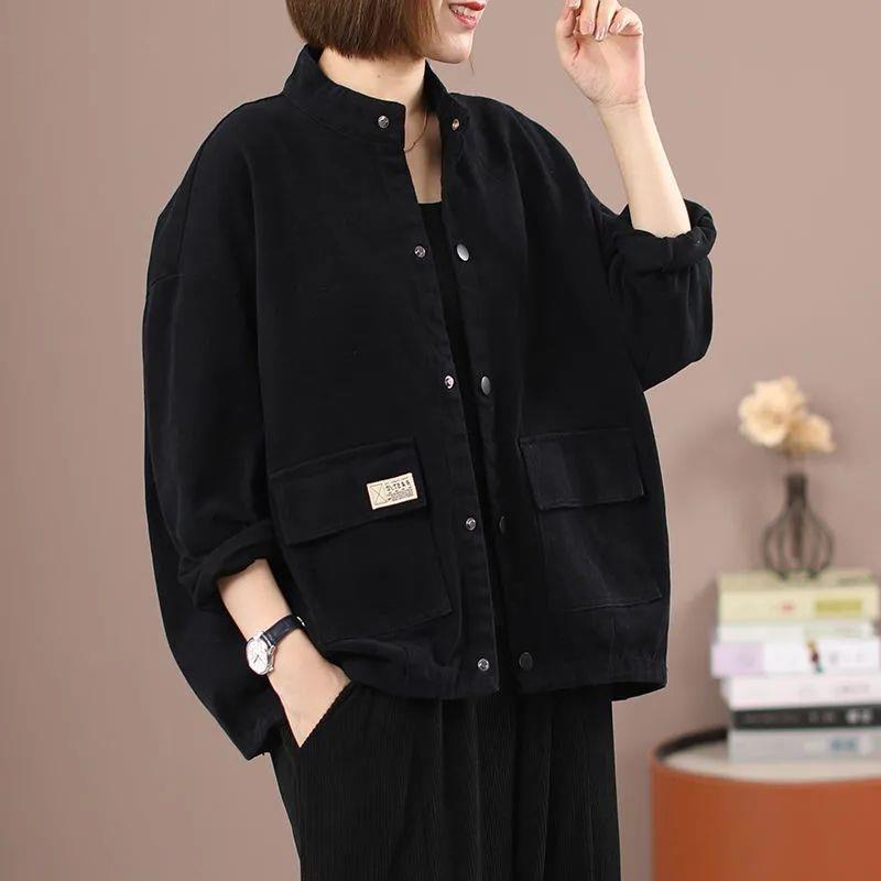 Bouton-down Veste denim style travail pour veste casual dames